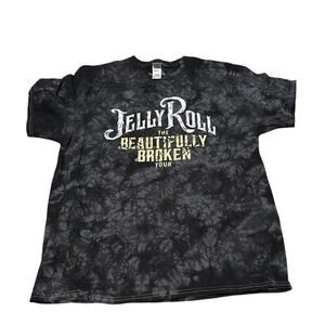 Jelly Roll "The Beautifully Broken Tour" t-shirt tie dye size XL